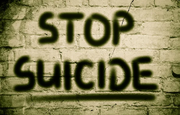 Stoppa självmord koncept — Stockfoto