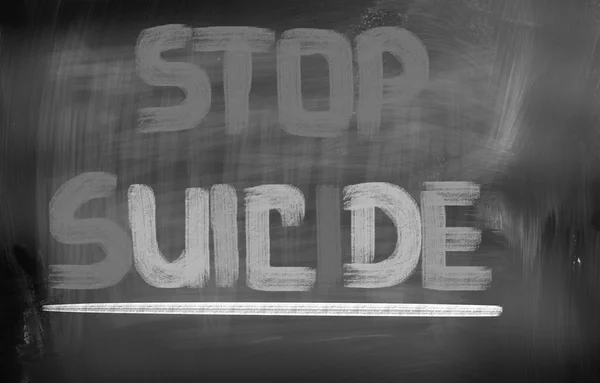 Stop concetto di suicidio — Foto Stock