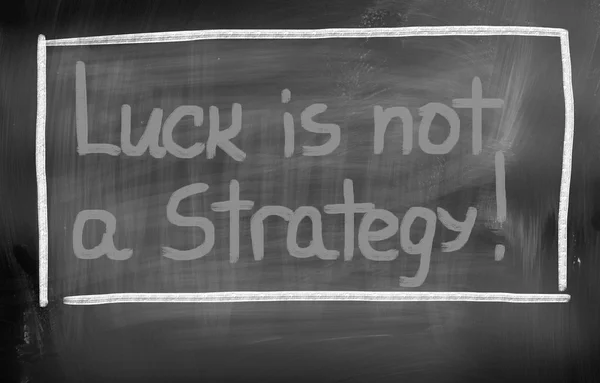 Luck Is Not A Strategy Concept — Stock Photo, Image