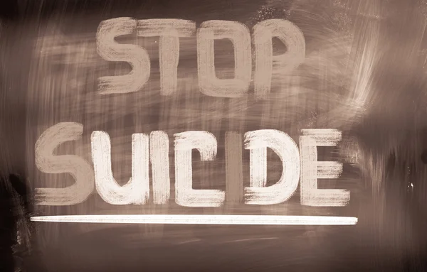 Stop concetto di suicidio — Foto Stock