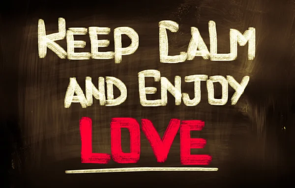 Keep Calm And Enjoy Love Concept — Stock Photo, Image