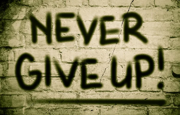 Never Give Up Concept — Stock Photo, Image