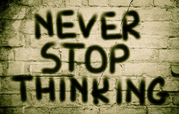 Never Stop Thinking Concept — Stock Photo, Image