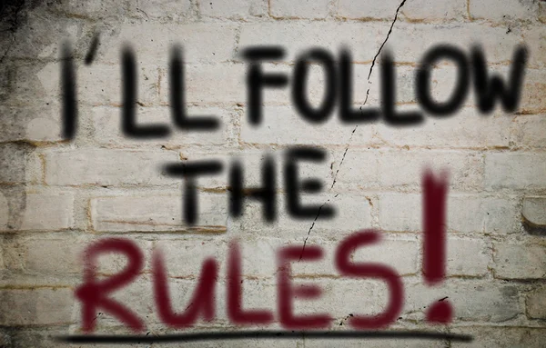 Je suivrai le concept des règles — Photo