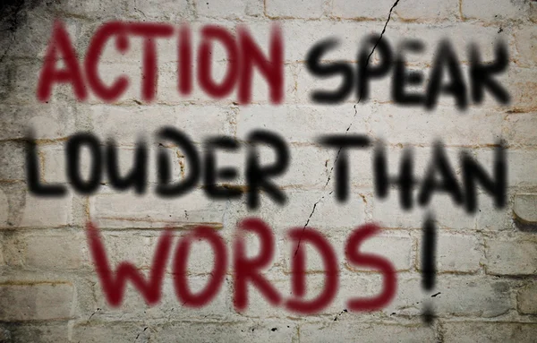 Action Parlez plus fort que le concept des mots — Photo