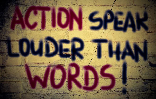 Action Parlez plus fort que le concept des mots — Photo