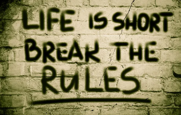 A vida é uma curta pausa O conceito de regras — Fotografia de Stock