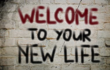 hoş geldiniz, yeni yaşam konsepti