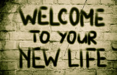 hoş geldiniz, yeni yaşam konsepti