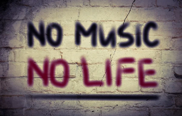 Keine Musik kein Lebenskonzept — Stockfoto