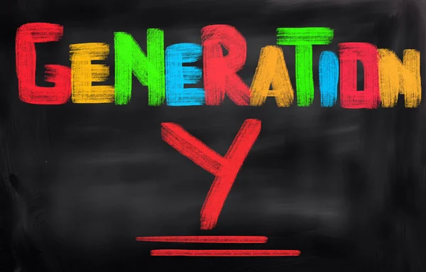 Generation Y koncept — Stockfoto