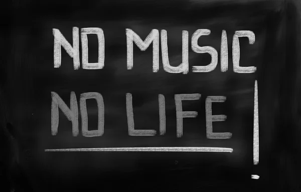 No Music No Life Concept — Stock Photo, Image