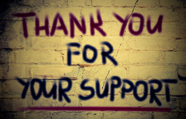 Thank You For Your Support Concept