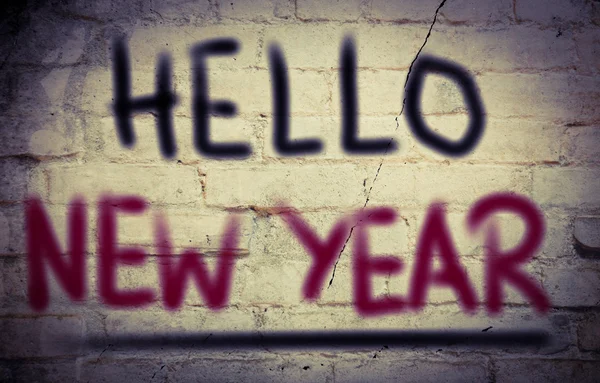 Γεια σας νέο έτος έννοια — Φωτογραφία Αρχείου