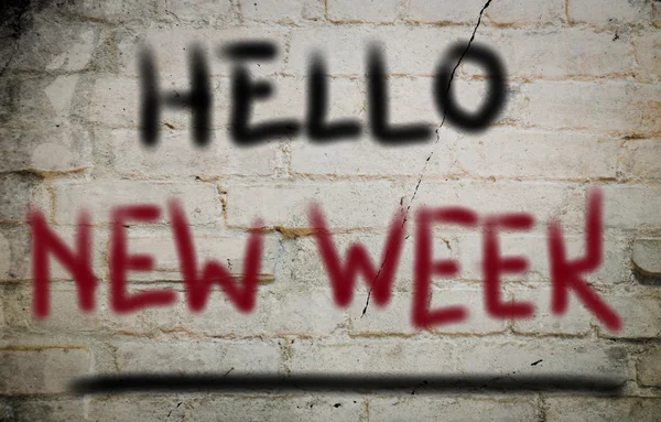 Hola concepto de la nueva semana —  Fotos de Stock
