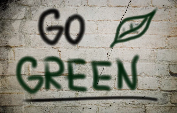 ไปสู่แนวคิดสีเขียว — ภาพถ่ายสต็อก