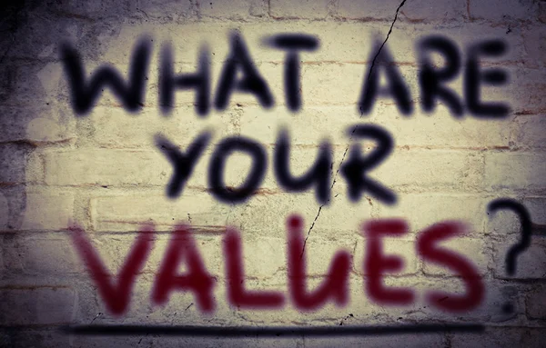 ¿Cuáles son sus valores Concepto — Foto de Stock