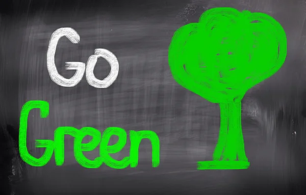 Πηγαίνετε πράσινο έννοια — Φωτογραφία Αρχείου