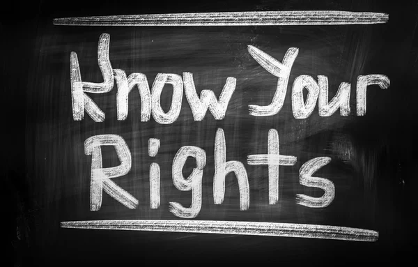 Knowyour rättigheter koncept — Stockfoto