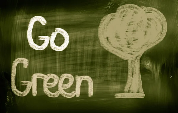 Πηγαίνετε πράσινο έννοια — Φωτογραφία Αρχείου