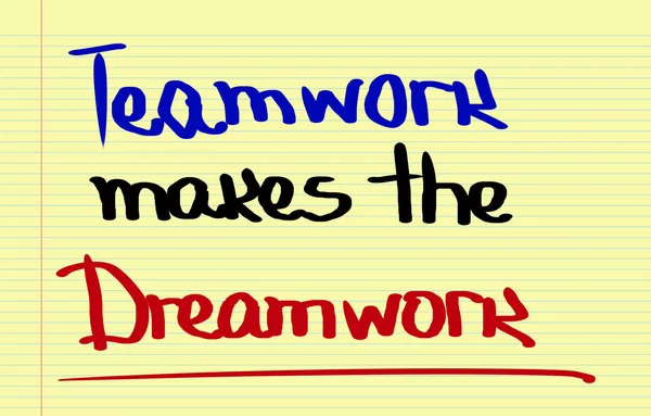 Il lavoro di squadra rende il concetto di Dreamwork — Foto Stock