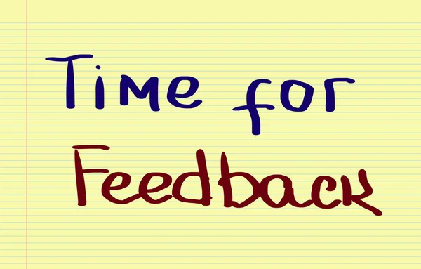 Tempo per il concetto di feedback — Foto Stock