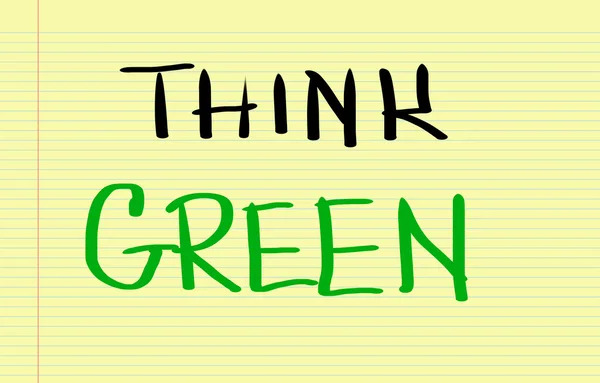 Denk groen concept — Stockfoto
