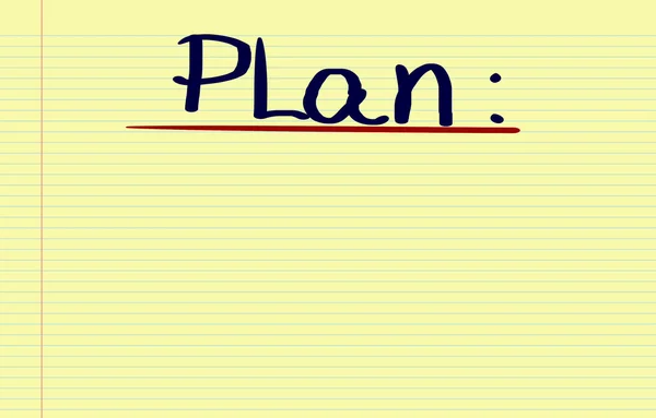 Concepto de plan — Foto de Stock