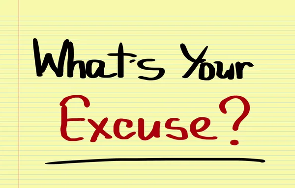 ¿Cuál es tu concepto de excusa? — Foto de Stock