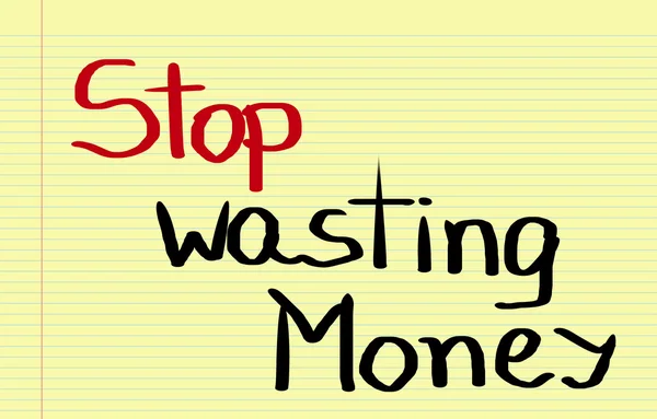 Σταματήστε να σπαταλάτε χρήματα έννοια — Φωτογραφία Αρχείου