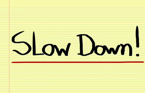 Slow Down Concept — Stock Photo, Image