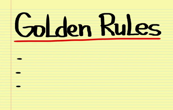 Golden Rules Concept — Stock Photo, Image