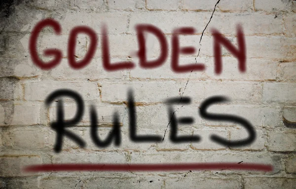 Έννοια χρυσοί κανόνες — Φωτογραφία Αρχείου