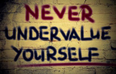 Never Undervalue Yourself Concept clipart