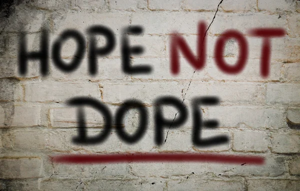 Concetto Hope Not Dope — Foto Stock