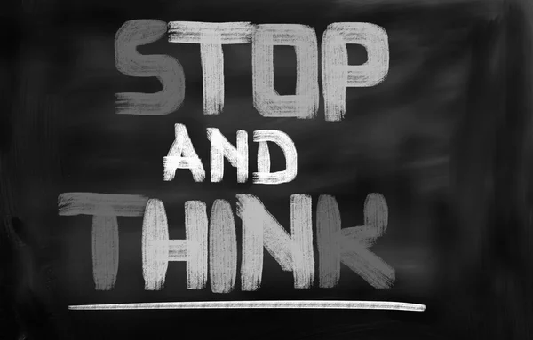 Stop And Think Concept — Stock Photo, Image