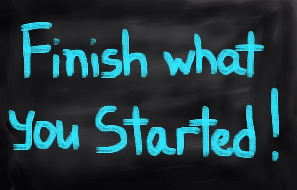 Finish What You Started Concept — Stock Photo, Image