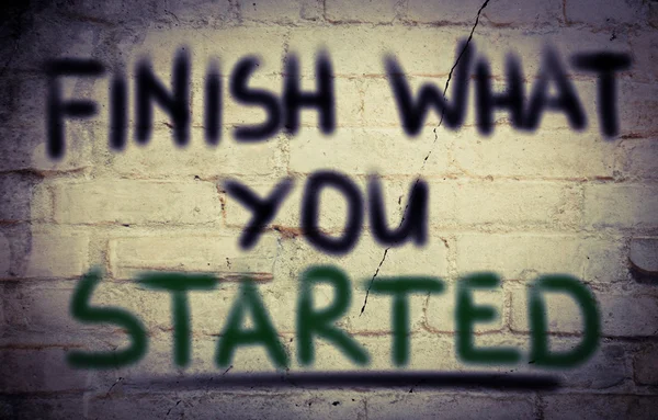 Finalizează ceea ce ai început — Fotografie, imagine de stoc