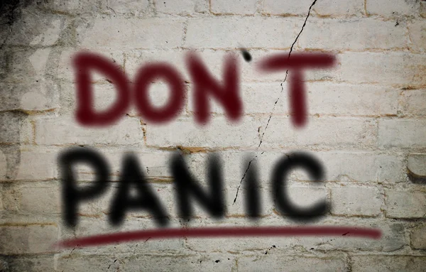 Não entre em pânico Conceito — Fotografia de Stock