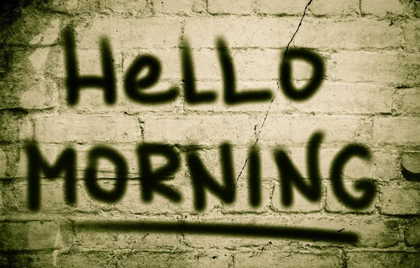 Hello Morning COncept — Stock Photo, Image