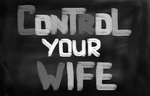 控制你的妻子概念 — 图库照片