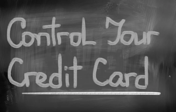 Kontrollieren Sie Ihr Kreditkartenkonzept — Stockfoto