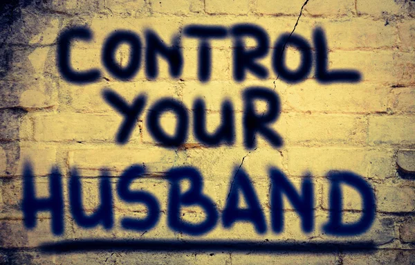 Control Your Husband Concept — Stock Photo, Image