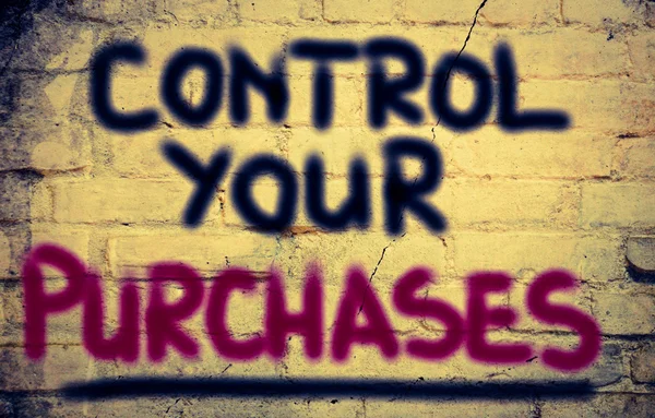 Controle seu conceito de compras — Fotografia de Stock