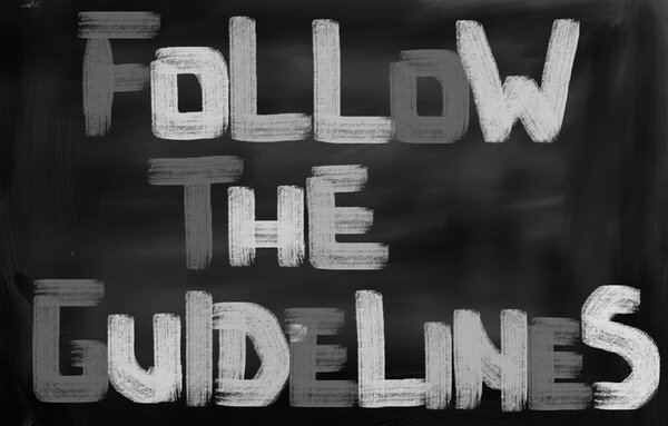 Follow The Guidelines Concept