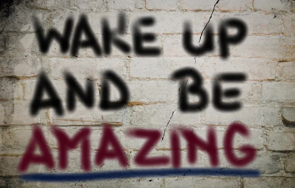 Wake Up And Be Amazing Concept — Stock Photo, Image