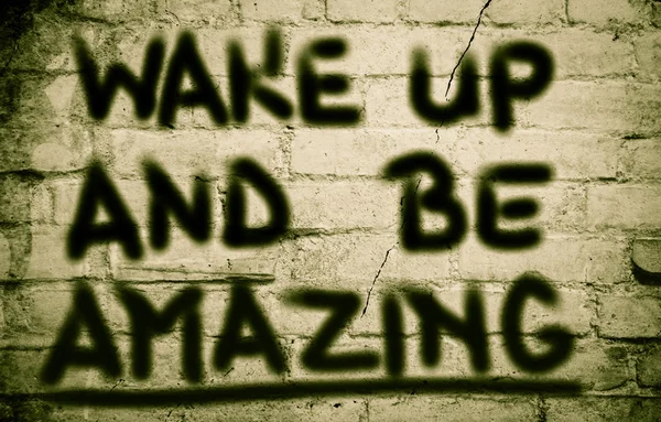 Wake Up And Be Amazing Concept — Stock Photo, Image