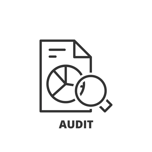 Line icon. Audit — Stock Vector