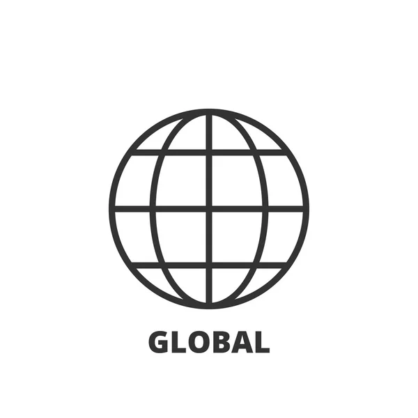 Icono línea. Global — Archivo Imágenes Vectoriales