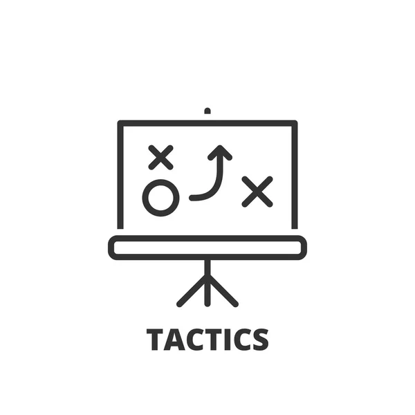 Icono línea. tácticas — Vector de stock